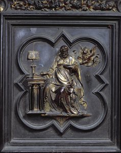 Sint Marcus de Evangelist, paneel D van de Noorddeuren van de Baptisterium van San Giovanni, 1403-24